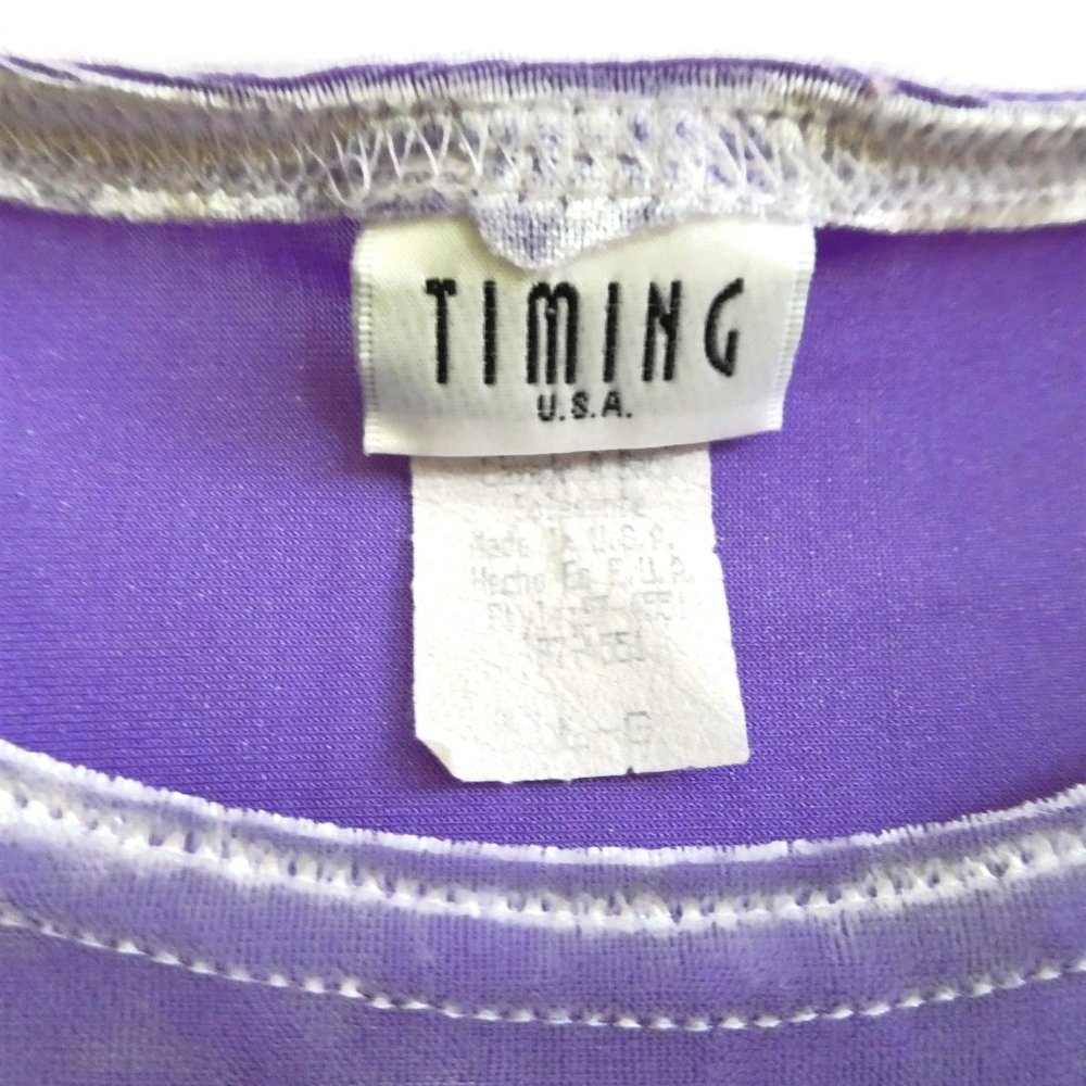Timing USA Top Velour Purple Stretch Vintage Crushed Velvet Retro Fitted S - Picture 5 of 6